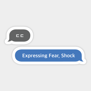 Korean Slang Chat Word ㄷㄷ Meanings - Expressing Fear, Shock Sticker